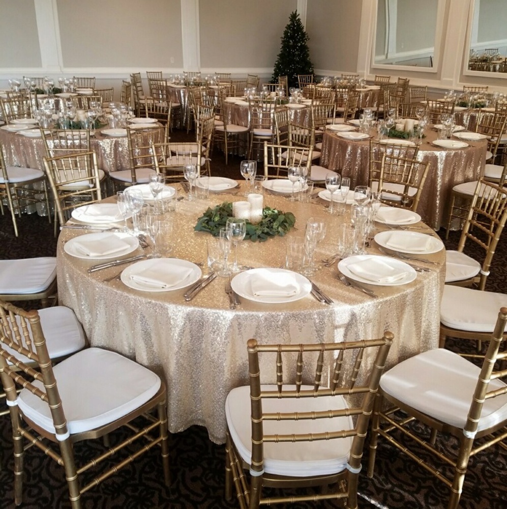 Gold Sequin tablecloths